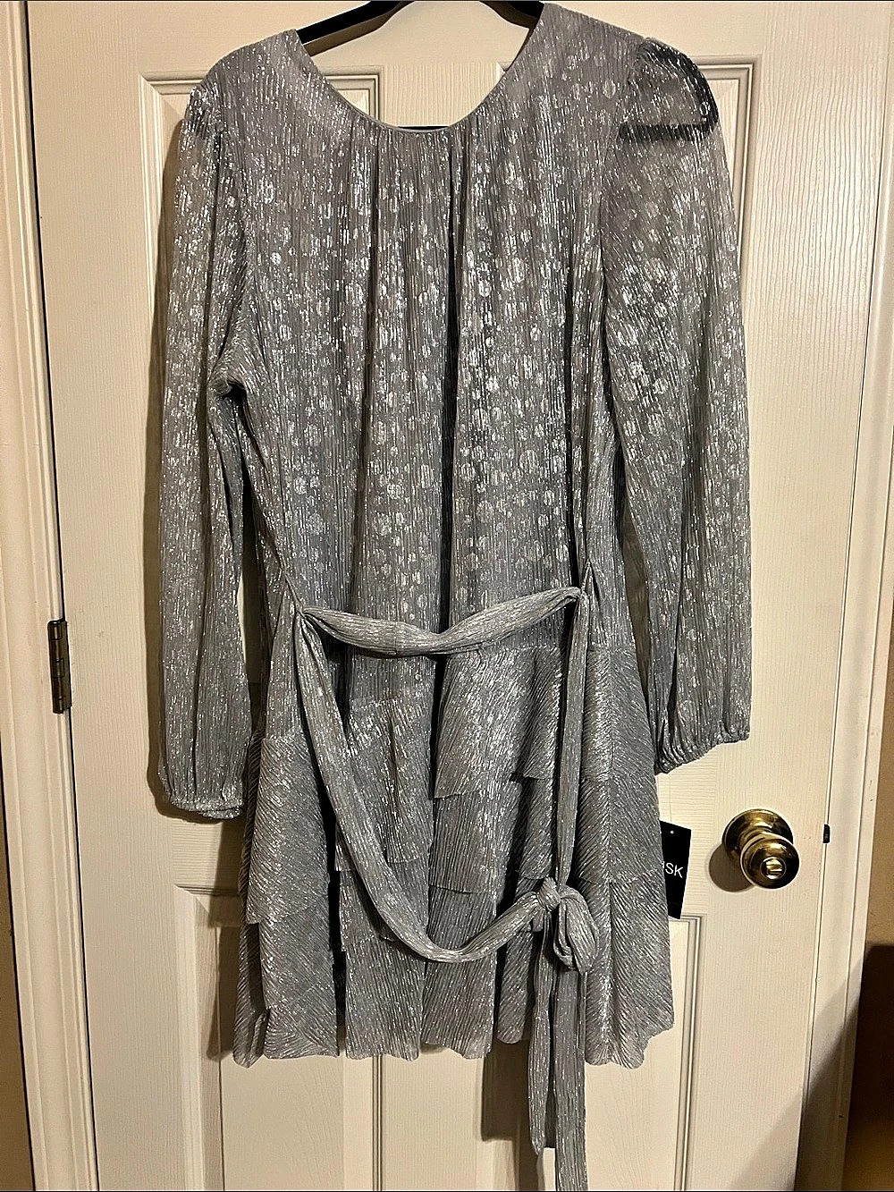 MSK Gray Mini Cocktail Dress XL NWT